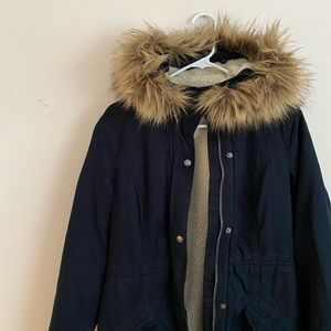 Navy Hollister puffy coat